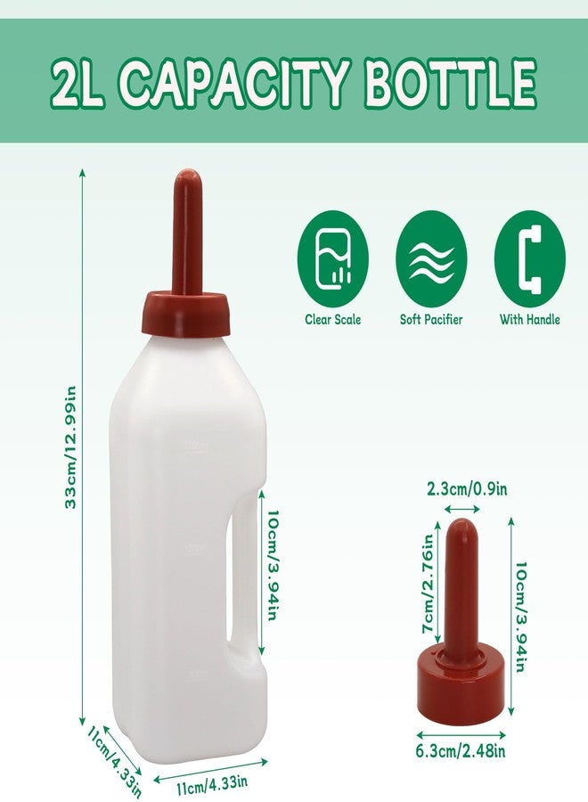 MODUODUO Calf Bottle Lamb Feeding Nipple 2.11 Quart Calves Nursing Feeder with a Replacement Teat for Baby Livestock Animals - Image 4